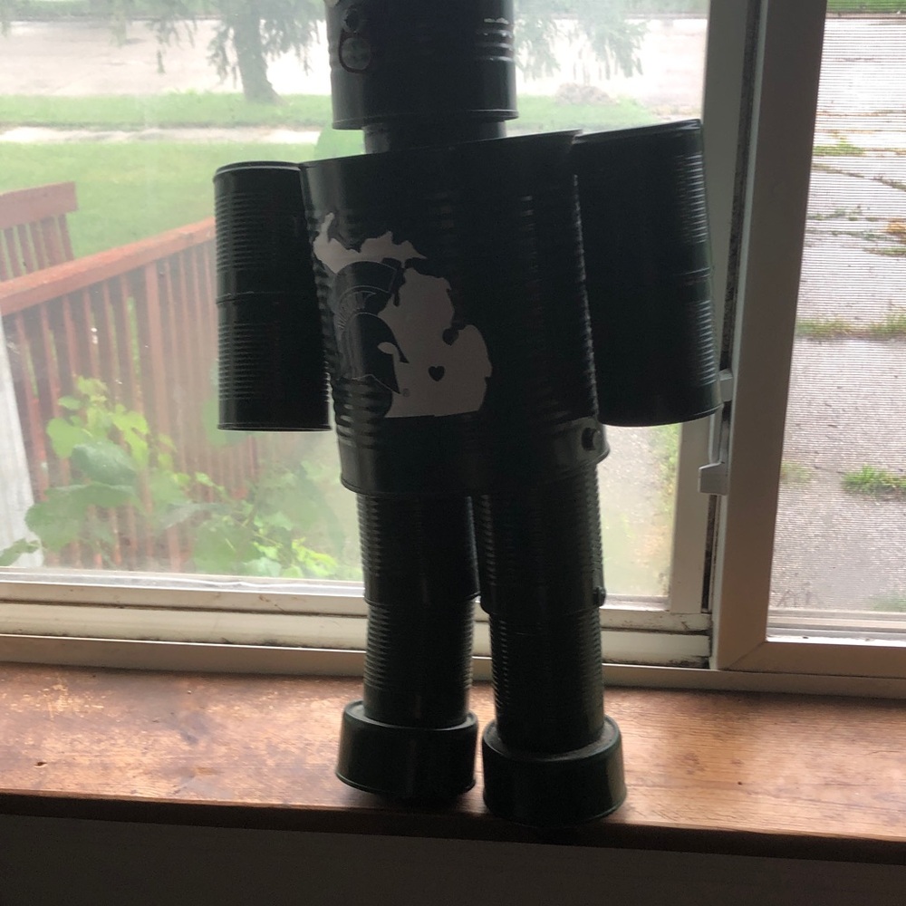 Black Decorative Tin Can Sculpture - Home Accents